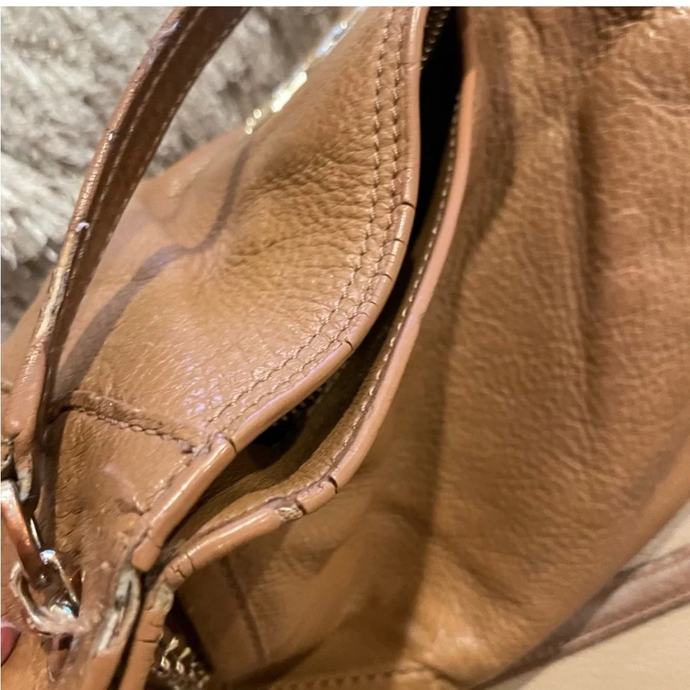 Used Tory Burch Brown Leather Tote Bag - Picture 4 of 9